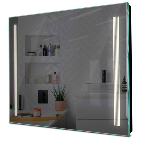 Specchio LED Quadrato | Controllo tramite interruttore a muro | Luce bianca neutra - Reyze Serie Minimal Modello 7