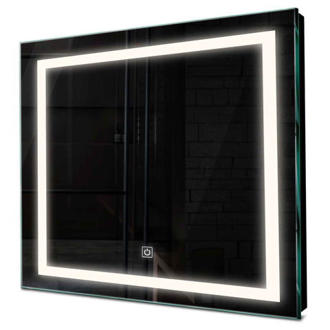 Specchio LED Quadrato | Pulsante touch | Luce bianca neutra - Reyze Serie Salono Modello 1
