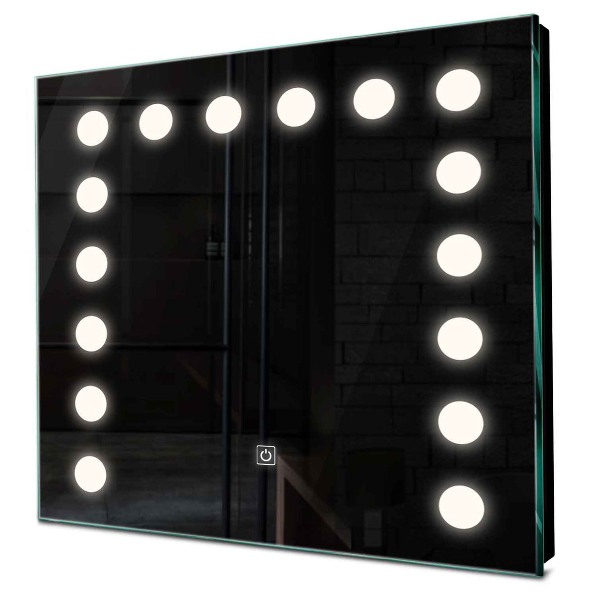 Specchio LED Quadrato | Pulsante touch | Luce bianca neutra - Reyze Serie Salono Modello 6