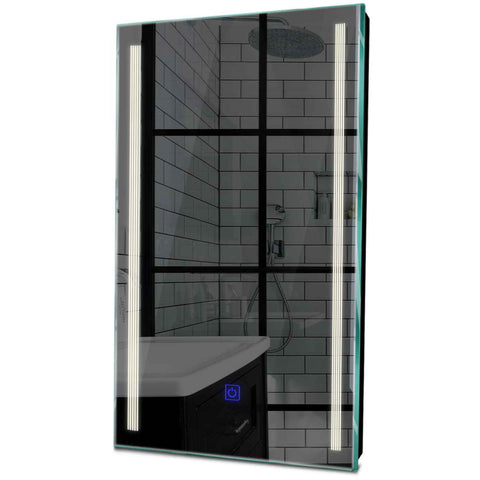 Specchio LED Verticale | Pulsante touch | Luce bianca neutra - Reyze Serie Minimal Modello 7