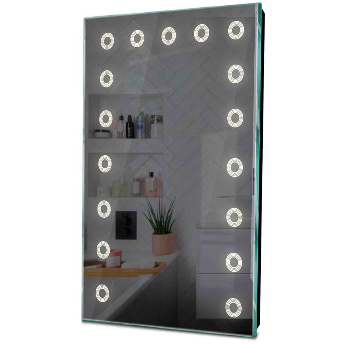 Specchio LED Verticale | Controllo tramite interruttore a muro | Luce bianca neutra - Reyze Serie Minimal Modello 4