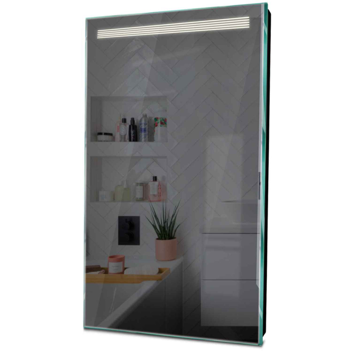 Specchio LED Verticale | Controllo tramite interruttore a muro | Luce bianca neutra - Reyze Serie Minimal Modello 5