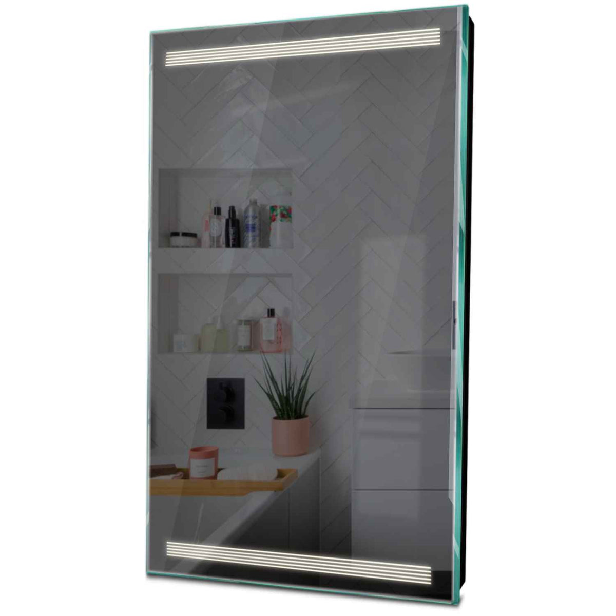 Specchio LED Verticale | Controllo tramite interruttore a muro | Luce bianca neutra - Reyze Serie Minimal Modello 8