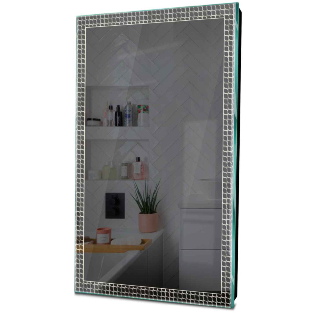 Specchio LED Verticale | Controllo tramite interruttore a muro | Luce bianca neutra - Reyze Serie Official Modello 3