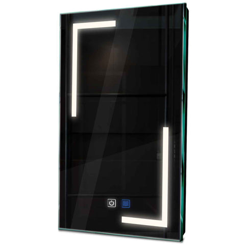 Specchio LED Verticale | Pulsanti touch | Funzione anti-appannamento | Luce bianca neutra - Reyze Serie Salono Modello 3