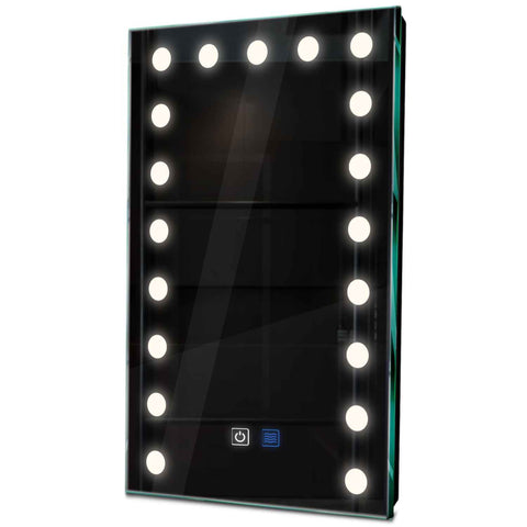Specchio LED Verticale | Pulsanti touch | Funzione anti-appannamento | Luce bianca neutra - Reyze Serie Salono Modello 6