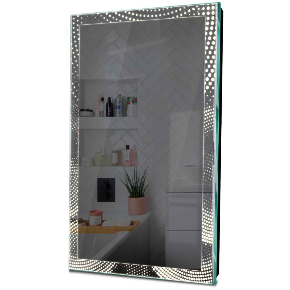 Specchio LED Verticale | Controllo tramite interruttore a muro | Luce bianca neutra - Reyze Serie Simetria Modello 8