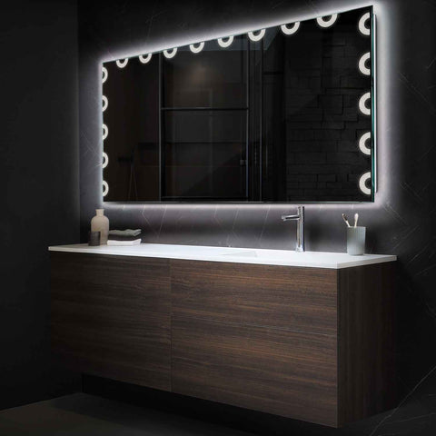 Specchio LED Rettangolare | Controllo tramite interruttore a muro | Luce bianca neutra - Reyze Serie Edge Modello 4