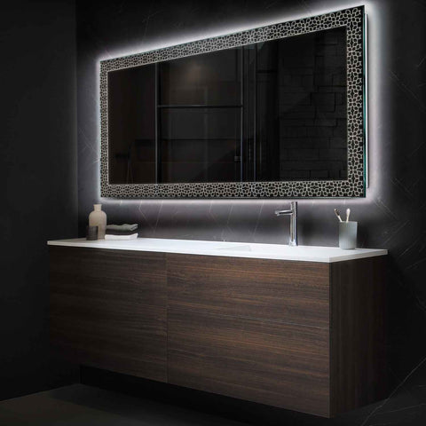 Specchio LED Rettangolare | Controllo tramite interruttore a muro | Luce bianca neutra - Reyze Serie Official Modello 1