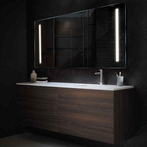 Specchio LED Rettangolare | Controllo tramite interruttore a muro | Luce bianca neutra - Reyze Serie Salono Modello 5