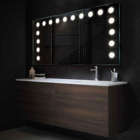 Specchio LED Rettangolare | Controllo tramite interruttore a muro | Luce bianca neutra - Reyze Serie Salono Modello 6