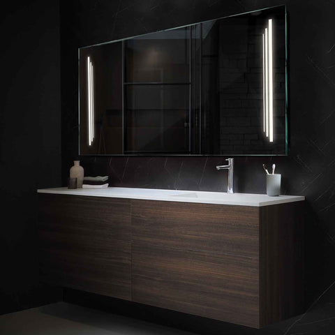 Specchio LED Rettangolare | Controllo tramite interruttore a muro | Luce bianca neutra - Reyze Serie Salono Modello 8