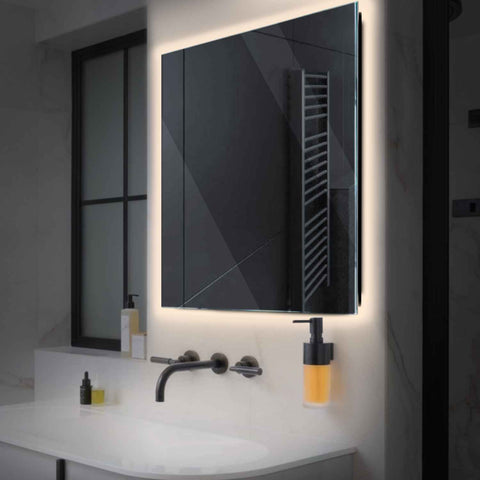 Specchio LED Quadrato | Controllo tramite interruttore a muro | Luce bianca neutra - Reyze Serie Ambient Modello 1