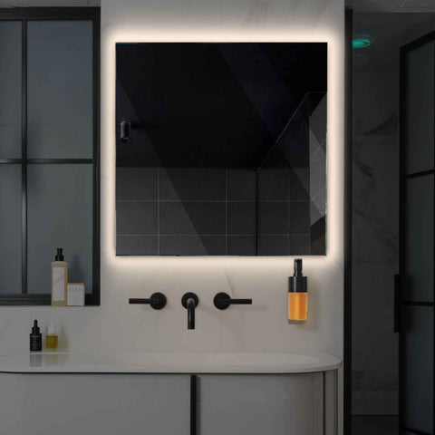 Specchio LED Quadrato | Controllo tramite interruttore a muro | Luce bianca neutra - Reyze Serie Ambient Modello 1