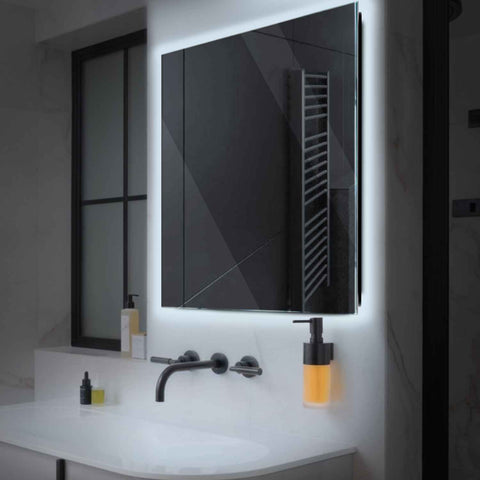 Specchio LED Quadrato | Controllo tramite interruttore a muro | Luce bianca fredda - Reyze Serie Ambient Modello 1