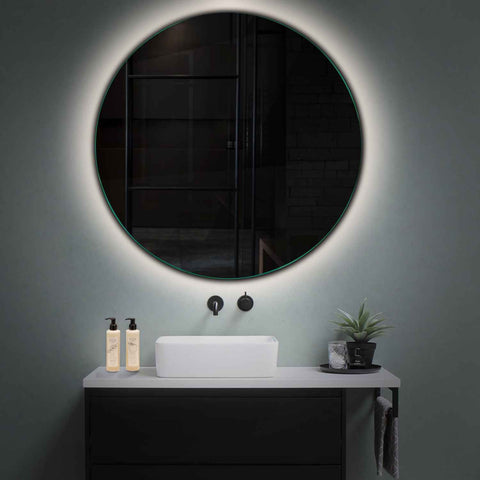 Specchio LED Rotondo | Controllo tramite interruttore a muro | Luce bianca neutra - Reyze Serie Ambient Modello 1