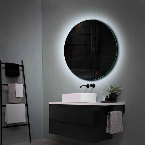 Specchio LED Rotondo | Controllo tramite interruttore a muro | Luce bianca fredda - Reyze Serie Ambient Modello 1