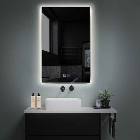Specchio LED Verticale | Pulsanti touch | Funzione anti-appannamento | Luce bianca neutra - Reyze Serie Ambient Modello 1