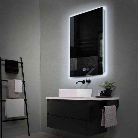 Specchio LED Verticale | Pulsanti touch | Funzione anti-appannamento | Luce bianca fredda - Reyze Serie Ambient Modello 1