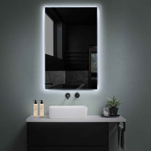 Specchio LED Verticale | Controllo tramite interruttore a muro | Luce bianca fredda - Reyze Serie Ambient Modello 1