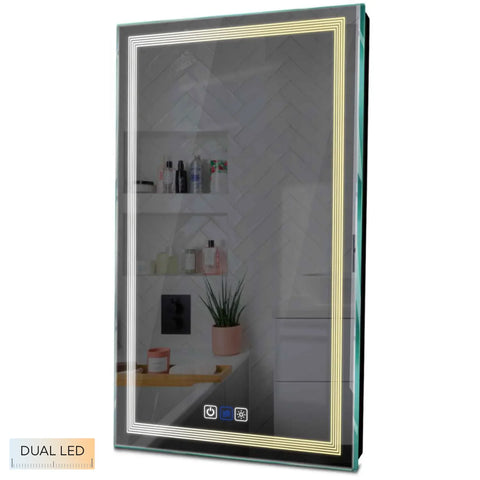 Specchio LED Verticale | Pulsanti touch | Funzione anti-appannamento | Temperatura di colore regolabile - Reyze Serie Minimal Modello 1