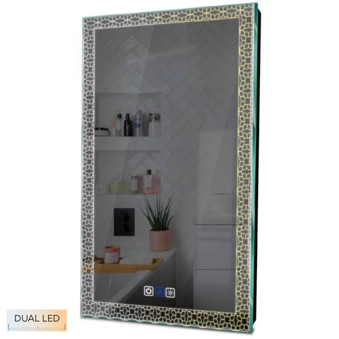 Specchio LED Verticale | Pulsanti touch | Funzione anti-appannamento | Temperatura di colore regolabile - Reyze Serie Official Modello 1