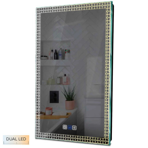 Specchio LED Verticale | Pulsanti touch | Funzione anti-appannamento | Temperatura di colore regolabile - Reyze Serie Official Modello 2