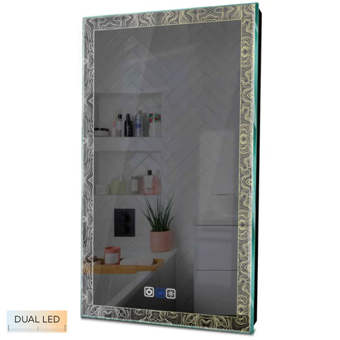 Specchio LED Verticale | Pulsanti touch | Funzione anti-appannamento | Temperatura di colore regolabile - Reyze Serie Official Modello 8
