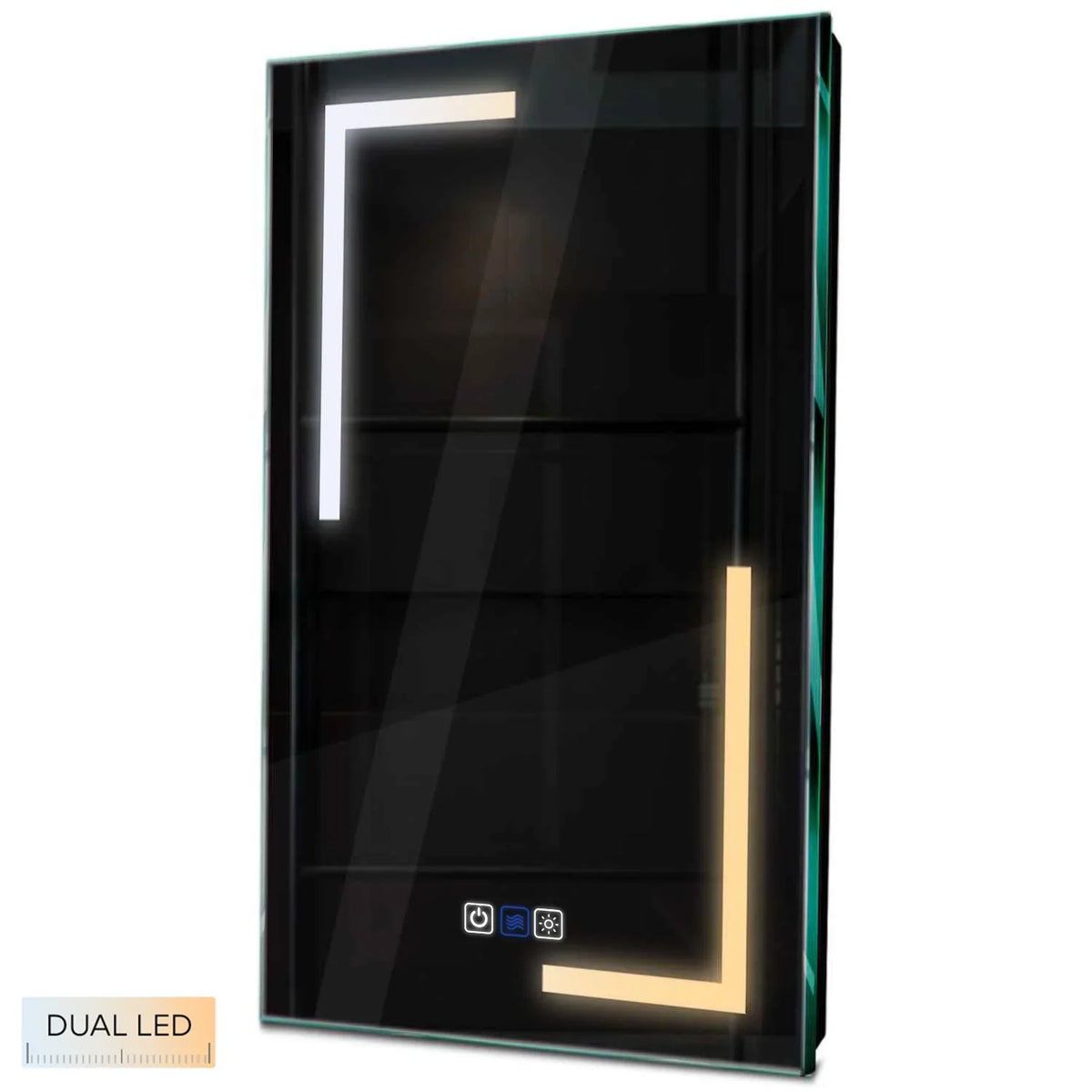 Specchio LED Verticale | Pulsanti touch | Funzione anti-appannamento | Temperatura di colore regolabile - Reyze Serie Salono Modello 3