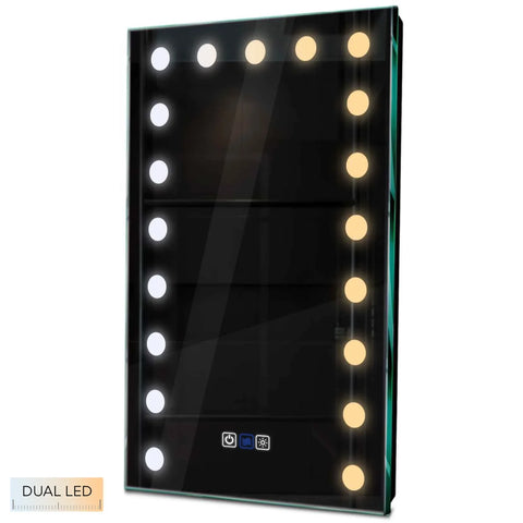 Specchio LED Verticale | Pulsanti touch | Funzione anti-appannamento | Temperatura di colore regolabile - Reyze Serie Salono Modello 6