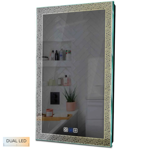 Specchio LED Verticale | Pulsanti touch | Funzione anti-appannamento | Temperatura di colore regolabile - Reyze Serie Simetria Modello 5