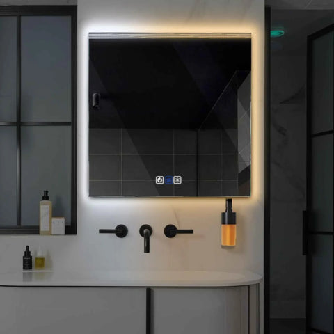 Specchio LED Quadrato | Pulsanti touch | Funzione anti-appannamento | Temperatura di colore regolabile - Reyze Serie Edge Modello 5