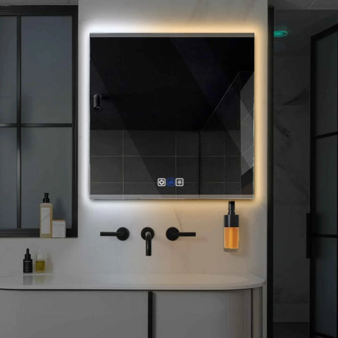 Specchio LED Quadrato | Pulsanti touch | Funzione anti-appannamento | Temperatura di colore regolabile - Reyze Serie Edge Modello 8