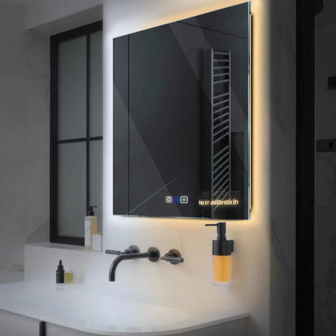 Specchio LED Quadrato | Pulsanti touch | Funzione anti-appannamento | Temperatura di colore regolabile - Reyze Serie Motivated Modello 7
