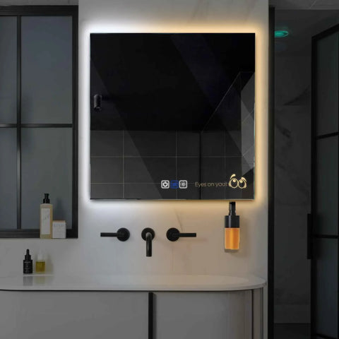 Specchio LED Quadrato | Pulsanti touch | Funzione anti-appannamento | Temperatura di colore regolabile - Reyze Serie Motivated Modello 8