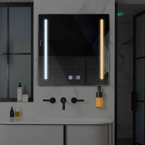 Specchio LED Quadrato | Pulsanti touch | Funzione anti-appannamento | Temperatura di colore regolabile - Reyze Serie Salono Modello 5